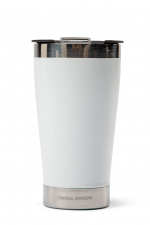 Orrefors Jernverk Tyhjiöeristetty muki pullonavaajalla, valkoinen Orrefors Jernverk Tyhjiöeristetty muki pullonavaajalla, valkoinen