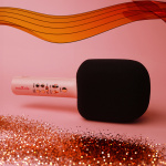 Maxlife MXBM-600 - Langaton karaokemikrofoni, jossa on sisäänrakennettu kaiutin, vaaleanpunainen väri