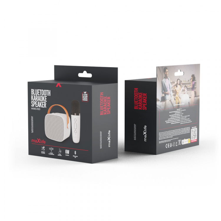 Maxlife MXKS-100 karaokesetti Bluetoothilla, valkoinen