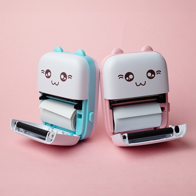 Maxlife MXTP-100 Lämpötulostin - Kannettava minitulostin Bluetoothilla, vaaleanpunainen väri 