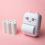 Maxlife MXTP-100 Lämpötulostin - Kannettava minitulostin Bluetoothilla, vaaleanpunainen väri 