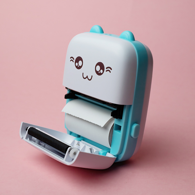 Maxlife MXTP-100 Lämpötulostin - kannettava minitulostin Bluetoothilla, sininen