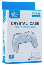 Silikonikahva Crystal kotelo PS5 ohjaus, läpinäkyvä