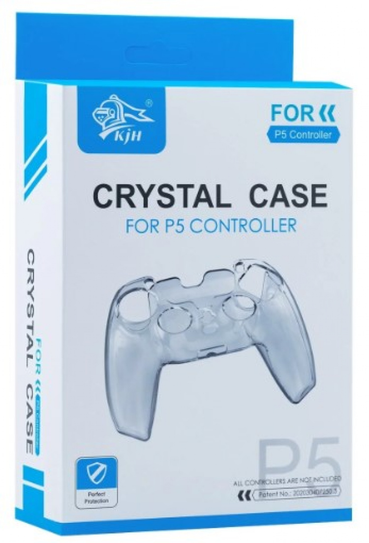 Silikonikahva Crystal kotelo PS5 ohjaus, läpinäkyvä