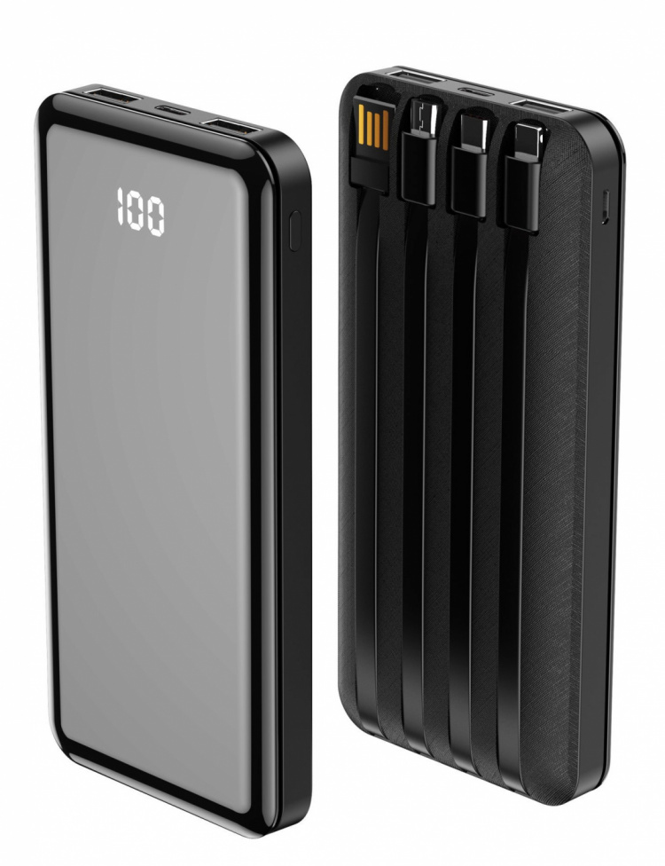 Forever TB-411 Virtapankki kaapeleilla, 10 000 mAh:n teho