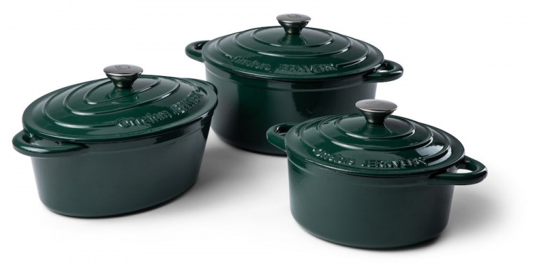 Orrefors Jernverk Gjutjärnsgryta 2,8L, Mörkgrön