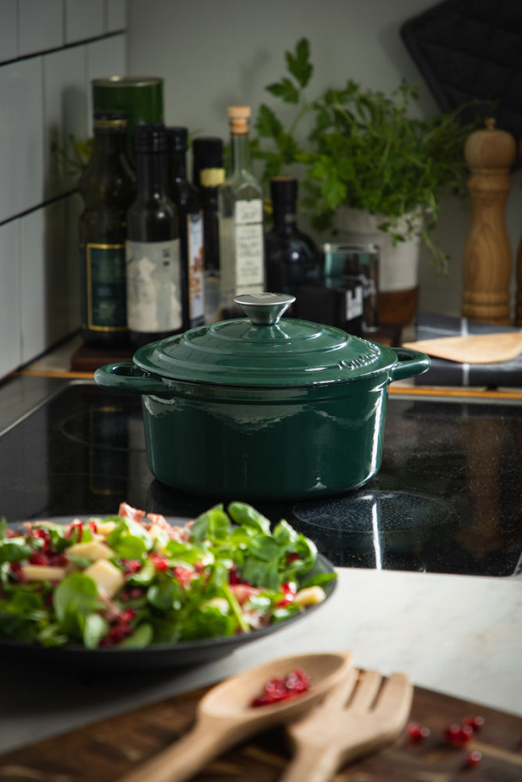 Orrefors Jernverk Gjutjärnsgryta 2,8L, Mörkgrön