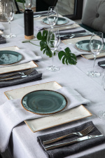 Kosta Linnewäfveri Eliza Duk 150x350cm, Ljusgrå