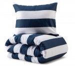 Kosta Linnewäfveri Bäddset Sälvik Satin 150x210cm, Marinblå