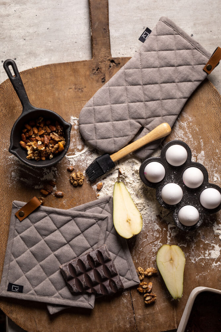 Kosta Linneväfveri Grytlappar 2-pack, Marinblå