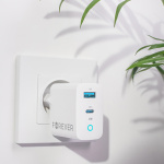 Forever TC-06-33AC PD QC seinälaturi 1x USB-C 1x USB 33W