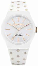 Superdry SDSYG166WRG - 38mm kello 5 barin vedenkestävyydellä, Valkoinen/Kultainen