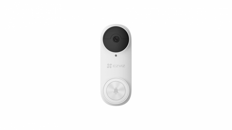 Ezviz DB2 Smart trådlös dörrklocka med 2K-video. microSD och CloudPlay, Vit