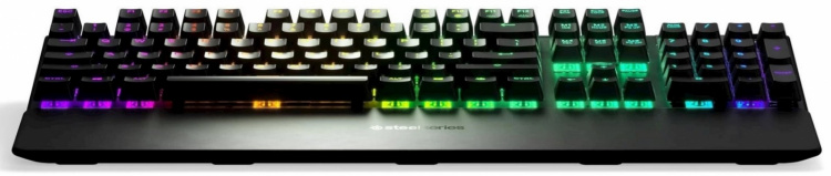 SteelSeries Apex 7 -pelinäppäimistö, jossa on RGB- ja OLED-näyttö