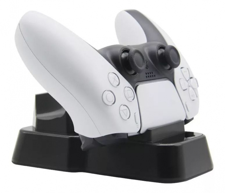 Kaksinkertainen latausasema Playstation 5 -ohjaimille