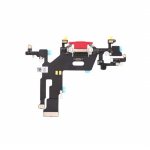 Latausliitin, jossa on joustava liitin iPhone 11:lle, punainen