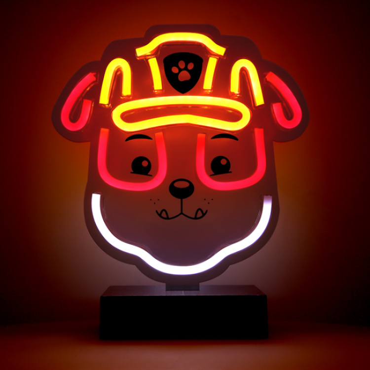 Paw Patrol Bordslampa med Neon LED, Rubble