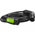 Greencell Laddkabel Elbil Ev09 Typ2 5M 7,2Kw 32A 1-Fas Svart Ip55
