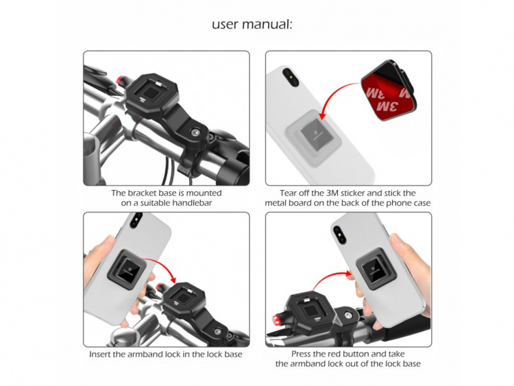 Swissten matkapuhelimen pidike polkupyörään Swissten matkapuhelimen pidike polkupyörään