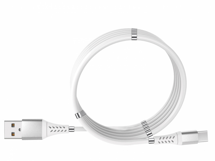 GadgetMonster Magneettinen USB-C-latauskaapeli, ei kaapelisotkua, 2,4A, 1 m
