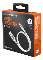 GadgetMonster Magneettinen USB-C-latauskaapeli, ei kaapelisotkua, 2,4A, 1 m