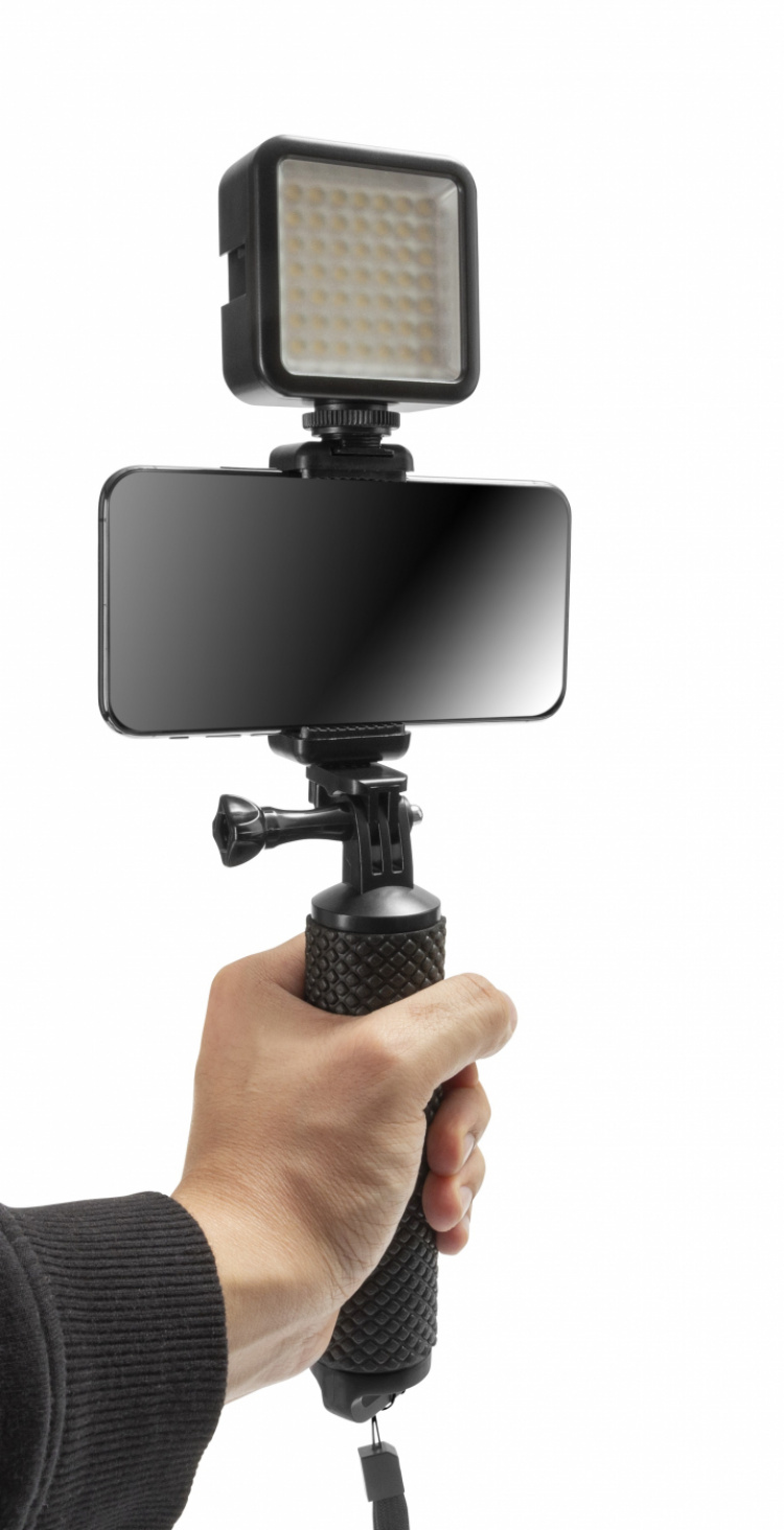 GadgetMonster Vlogging Stick LED-valolla varustettuna