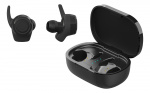 Streetz Sport TWS stay-in-ear, kaksoiskuulokkeet, laddningsfodral, svart