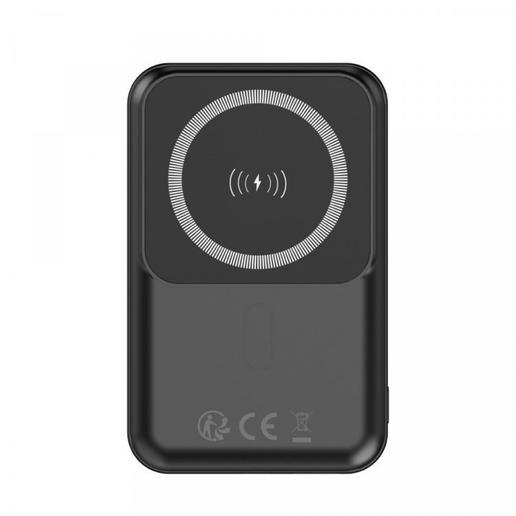 Forever MATB-100 Powerbank langattomalla latauksella, PD QC 22.5W 10000 mAh, musta