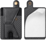 PU-nahkainen korttiteline jalustalla, musta