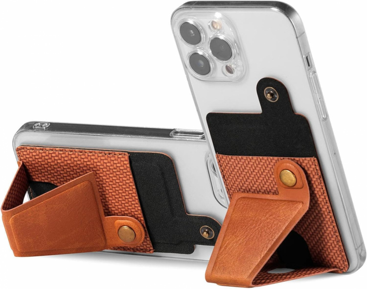 PU-nahkainen korttiteline jalustalla, musta