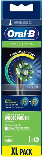 Oral-B Cross Action Svart 5-Pack Oral-B Cross Action Svart 5-Pack