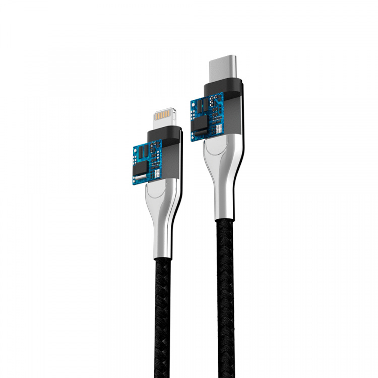 Forever Core - USB-C/Lightning (3A) MFI musta, 1,5m