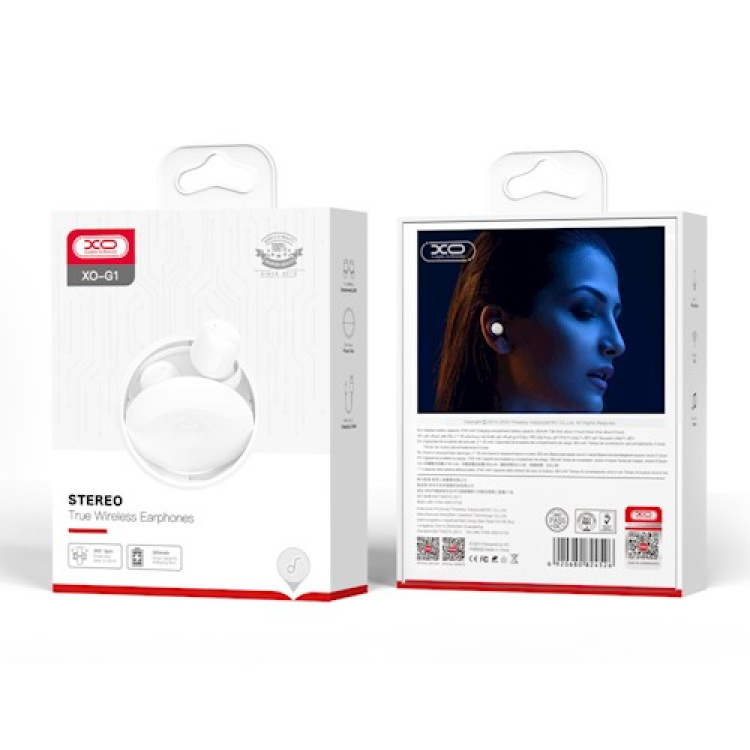XO Bluetooth-kuulokkeet G1 TWS, valkoinen