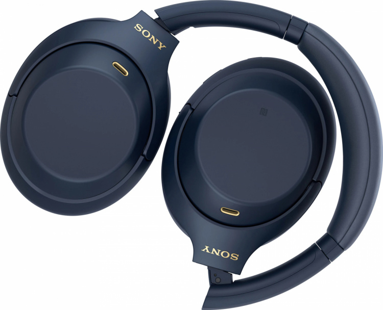 Sony langattomat ympärikuulokkeet WH-1000XM4, sininen