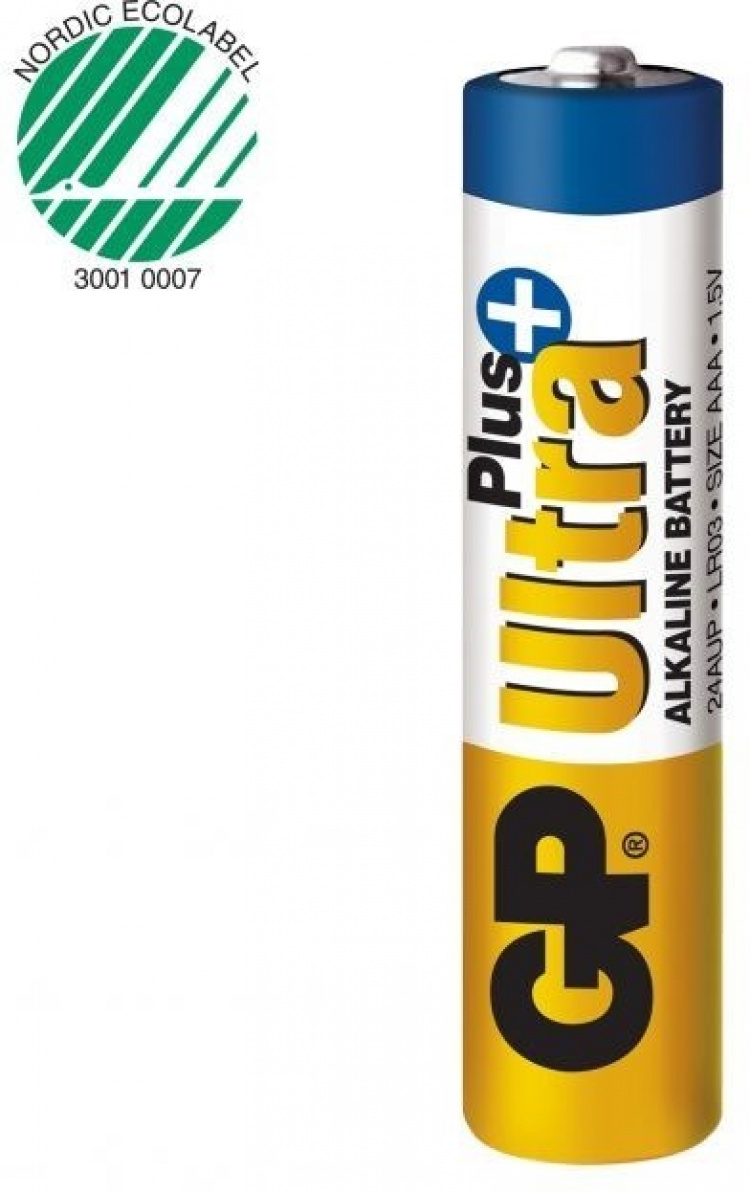 GP Ultra Plus AAA-alkaliparisto, 24AUP/LR03, 4 kpl/pakkaus GP Ultra Plus AAA-alkaliparisto, 24AUP/LR03, 4 kpl/pakkaus