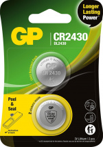 GP Knappcell CR2430 litiumbatteri 2-pack GP Knappcell CR2430 litiumbatteri 2-pack