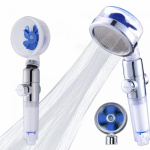 Herzberg Turbo Duschhuvud, Mattblå