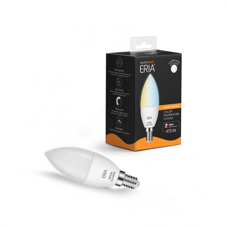 Adurosmart E14 Säädettävä Valkoinen Bulb 2200-6500k Zigbee Adurosmart E14 Säädettävä Valkoinen Bulb 2200-6500k Zigbee