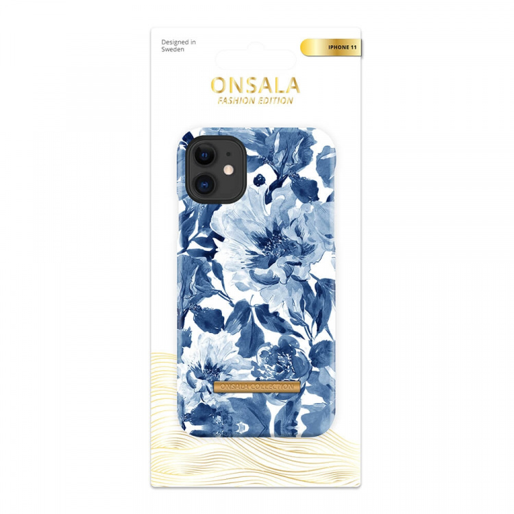 Onsala COLLECTION Suojakuori Matta Indigo Peony iPhone 11