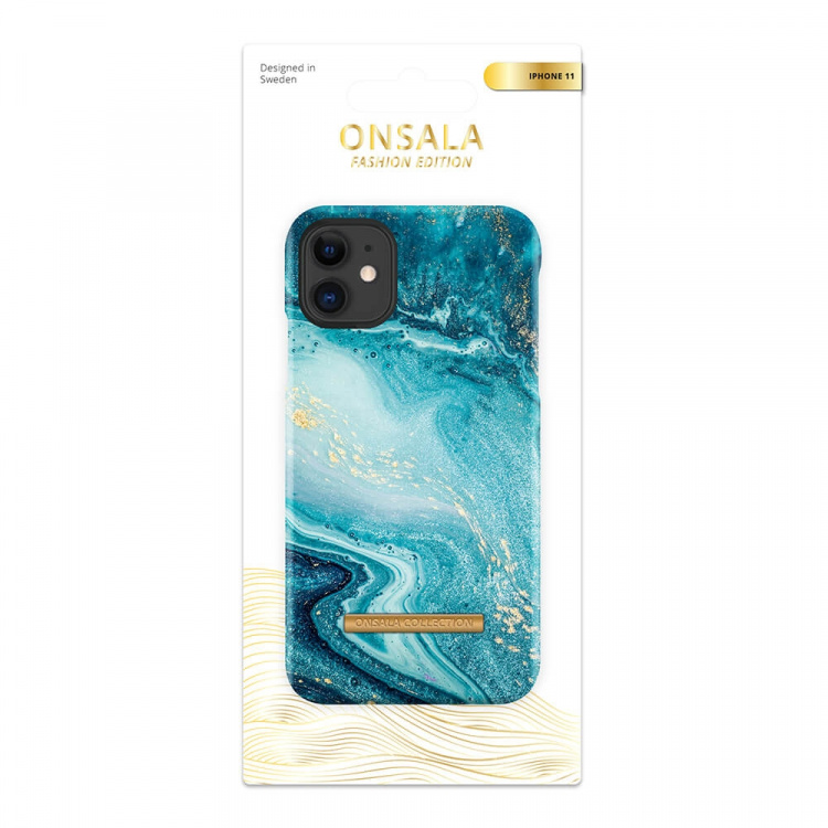 Onsala COLLECTION Suojakuori Matta Blue Sea Marble iPhone 11 Onsala COLLECTION Suojakuori Matta Blue Sea Marble iPhone 11