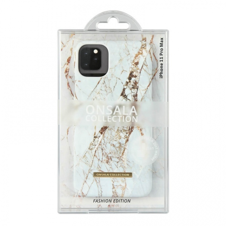 Onsala COLLECTION Suojakuori Matta White Rhino Marble iPhone 11 Pro Max Onsala COLLECTION Suojakuori Matta White Rhino Marble iPhone 11 Pro Max