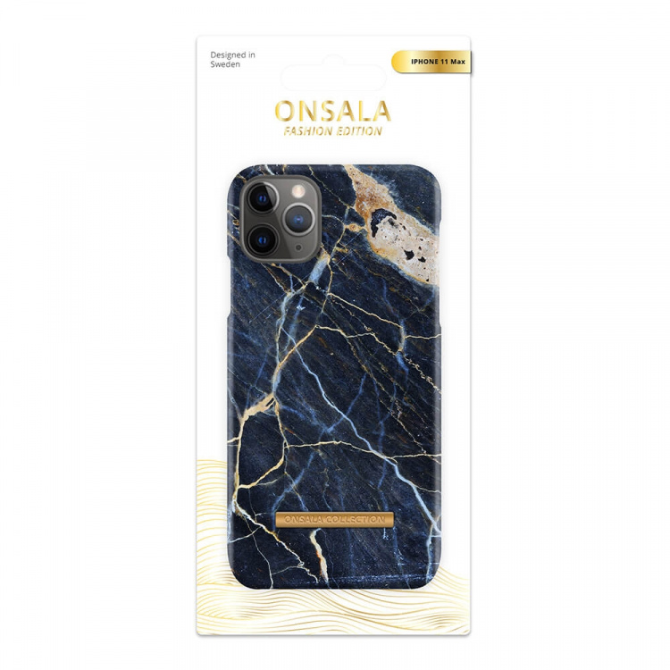 Onsala COLLECTION Suojakuori Matta Black Galaxy Marble iPhone 11 Pro Max