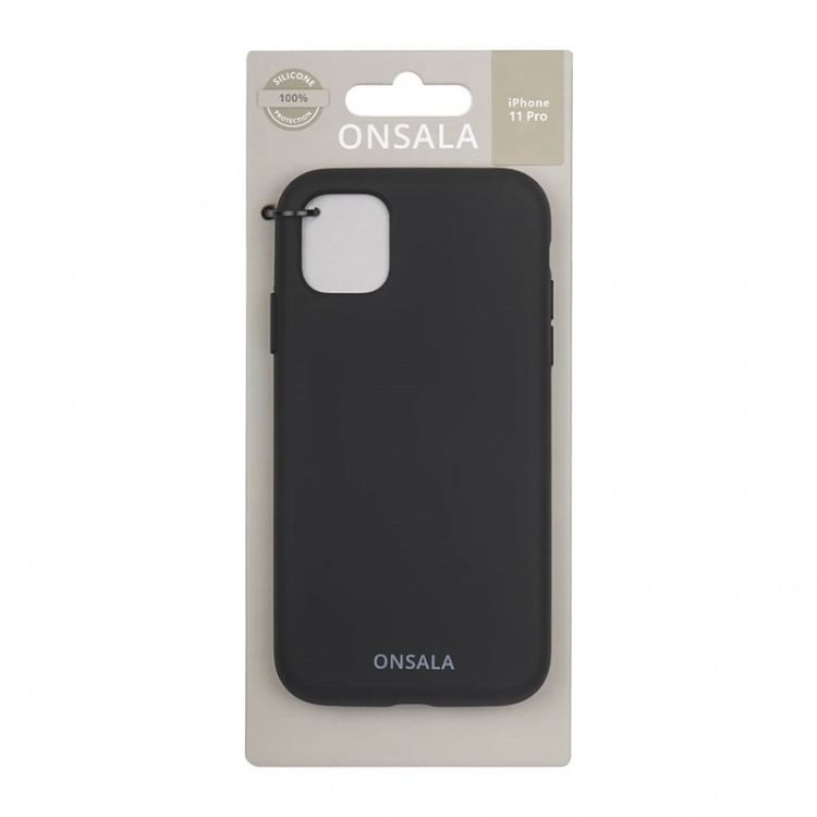 Onsala Suojakuori Silikooni Black - iPhone 11 Pro Onsala Suojakuori Silikooni Black - iPhone 11 Pro