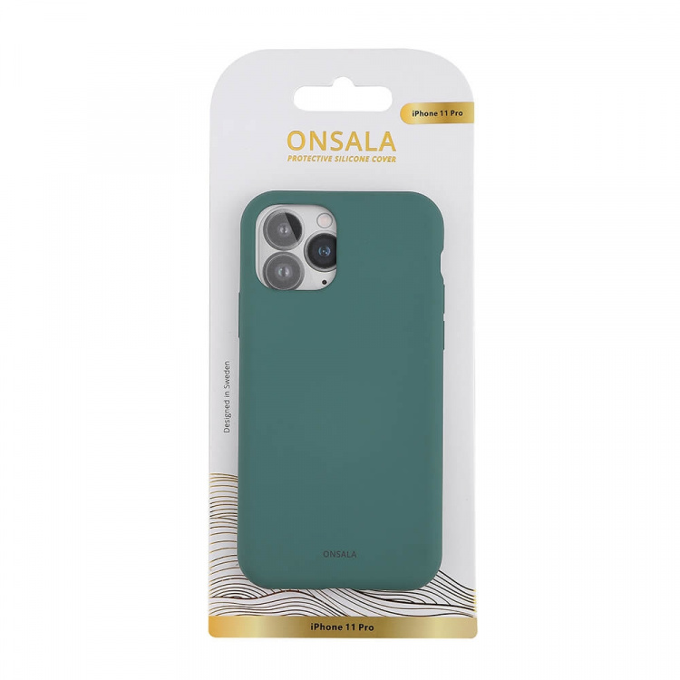 Onsala Suojakuori Silikooni Pine Green - iPhone 11 Pro Onsala Suojakuori Silikooni Pine Green - iPhone 11 Pro