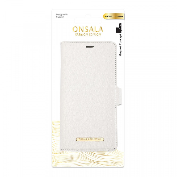 Onsala COLLECTION Lompakko Saffiano White iPhone 11 Pro Max Onsala COLLECTION Lompakko Saffiano White iPhone 11 Pro Max
