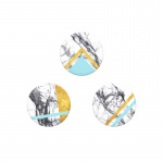 PopSockets White Marble Glam Irrotettava MINI Grip 3-pack PopSockets White Marble Glam Irrotettava MINI Grip 3-pack