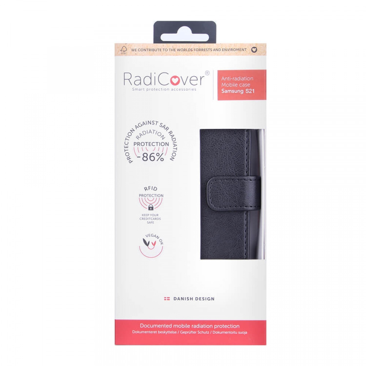 Radicover Säteilysuojattu Lompakko PU Samsung S21/S30 Flipcover Musta Radicover Säteilysuojattu Lompakko PU Samsung S21/S30 Flipcover Musta