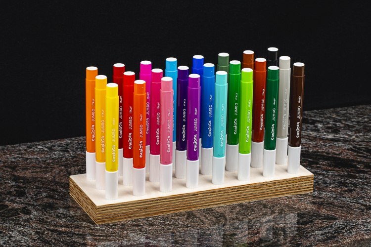 Tuschpennor 24st i träkloss