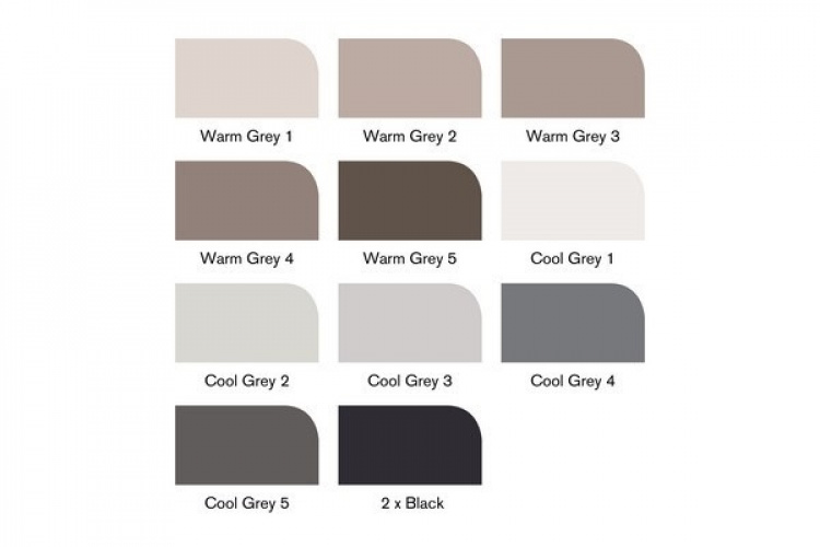 Winsor Brushmarker 12st, Greys Winsor Brushmarker 12st, Greys