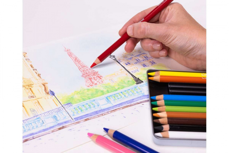 Färgpennor 12st i metallfodral